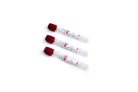 Aprobación CE Red Top No aditivo tubo plano de vacío tubo de recolección de muestras de sangre de acuerdo con Vacuum
