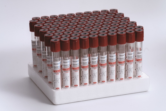 Aprobación CE Red Top No aditivo tubo plano de vacío tubo de recolección de muestras de sangre de acuerdo con Vacuum