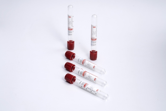 Claramente ningún casquillo rojo 2-10ml de la muestra de sangre del tubo adictivo de la colección