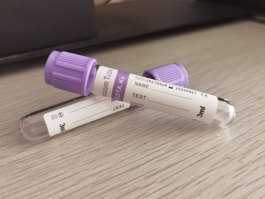 Tubo plástico disponible de la colección de la sangre del EDTA del coagulante K3 con la aguja