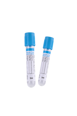 Tubos plásticos de Vacuum del tubo de la colección de la sangre del citrato de sodio del casquillo azul 2-5ml del FSC