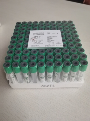 Vidrio de tubo de la colección de la sangre de la heparina del litio del vacío del casquillo o ANIMAL DOMÉSTICO verde