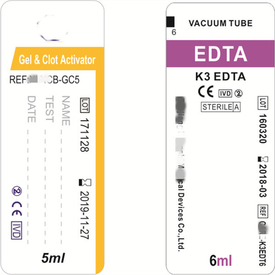 el tubo de la sangre de 50-60mic PRP etiqueta las etiquetas autoadhesivas médicas 10000pcs/Roll