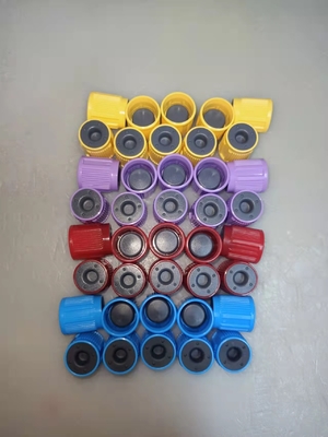 El tubo de la colección de la sangre del diámetro 13m m 16m m parte el tapón de goma del casquillo