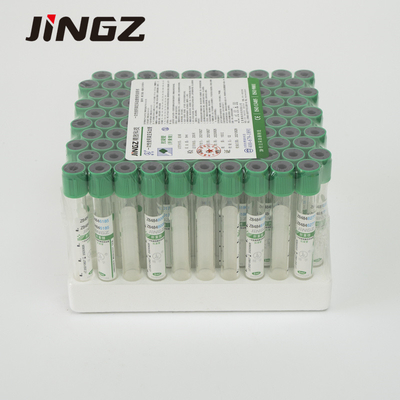 tubo superior verde de la heparina del litio de 13*75m m tubos de la sangre de 4 ml para las pruebas bioquímicas