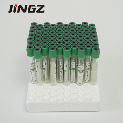 Botella verde oscuro no reutilizable de la colección de la muestra de sangre del tubo de la heparina del litio 2ml-10ml