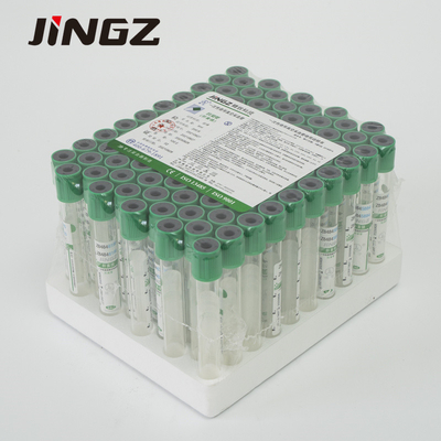 Vidrio de tubo de la colección de la sangre de la heparina del litio del vacío del casquillo o ANIMAL DOMÉSTICO verde