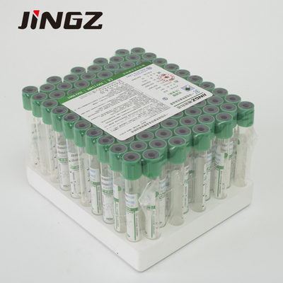 Botella verde oscuro no reutilizable de la colección de la muestra de sangre del tubo de la heparina del litio 2ml-10ml