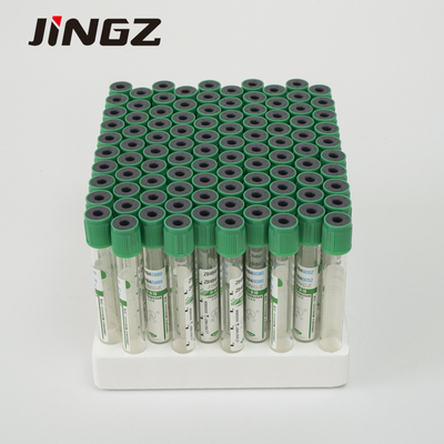 heparina plástica de cristal Vacuum del litio del verde del tubo de la colección de la muestra de sangre 2-5ml