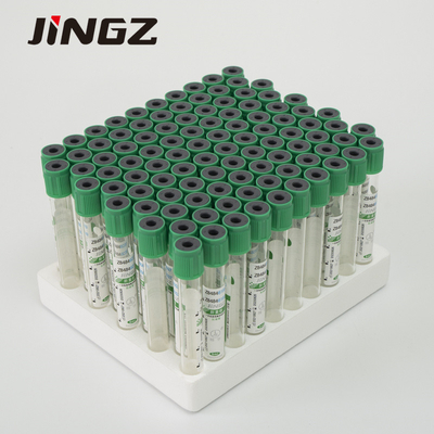 Botella verde oscuro no reutilizable de la colección de la muestra de sangre del tubo de la heparina del litio 2ml-10ml