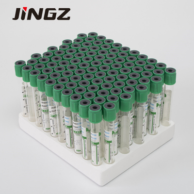 tubo superior verde de la heparina del litio de 13*75m m tubos de la sangre de 4 ml para las pruebas bioquímicas