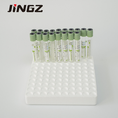 Plástico verde claro del vidrio del tubo 2-10ml de la colección de la muestra de sangre de la heparina del sodio