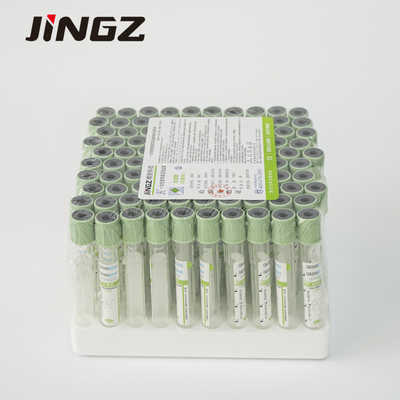 Tubo verde claro 13×75m m de la colección de la muestra de sangre del casquillo ISO9001