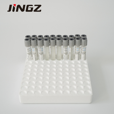 Vidrio de tubo del azúcar del tubo de la colección de la sangre del fluoruro de Grey Cap Vacuum Glucose Tube o ANIMAL DOMÉSTICO