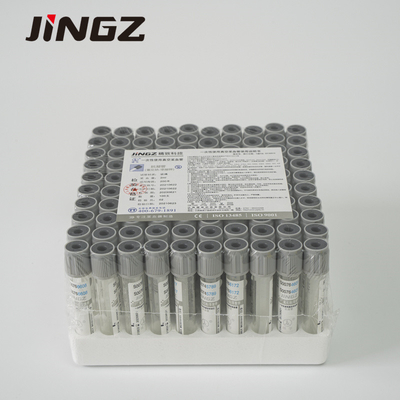 Plástico del vidrio de Grey Top 2-10ml del tubo de la colección de la muestra de sangre del tubo de SodiumFluoride