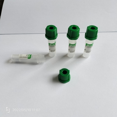 8*45mm Litio Heparina Mini Tubos Verde Micro Tubo sin vacío con tubo