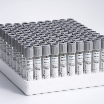 Vidrio de tubo del azúcar del tubo de la colección de la sangre del fluoruro de Grey Cap Vacuum Glucose Tube o ANIMAL DOMÉSTICO