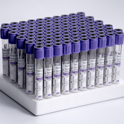 Tubos de la colección de la sangre del vacío del EDTA del EDTA K2 Vacuum del anticoagulante 13*100m m
