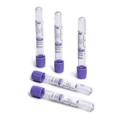 ACARICIE el tubo de cristal Vacuum púrpura 16*100m m del EDTA K2 para los exámenes hematológicos