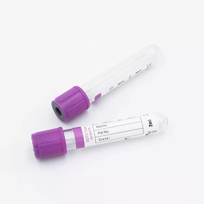 Tubo de ensayo púrpura 13*75m m del anticoagulante del casquillo K2edta de la esterilización de Radiat
