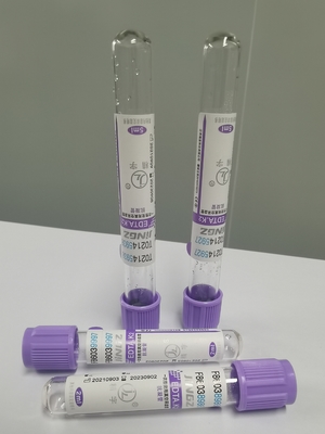 Singel utiliza el frasco púrpura de la sangre del tubo de la colección de la sangre del EDTA de 3ml K3