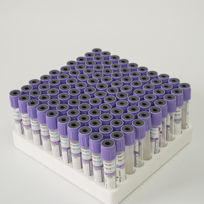 marca del CE del tubo de la colección de la sangre de Vial Glass Plastic Purple Top del EDTA de 2ml K2