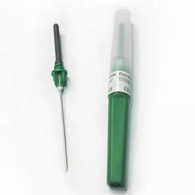 21G 1/5&quot; pluma de la aguja de la colección de la sangre de la aguja de Vacuum del verde