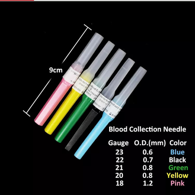 Steriled azul Pen Type Blood Collection Needle 23G para las muestras múltiples
