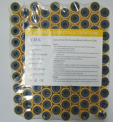 Colección médica Bottles13*75mm de la sangre del vacío del tubo del activador del coágulo del gel 4ml