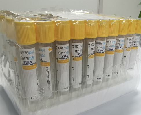 Tubo plástico disponible del activador del coágulo del gel 6ml para la colección 13*100m m de la sangre