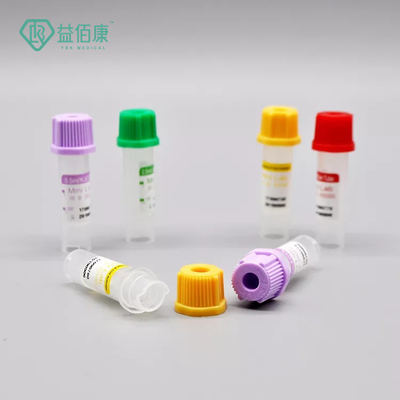Tubo micro 0.5ml PP de la colección de la sangre de Vacuum de la heparina 8*45m m para no reutilizable