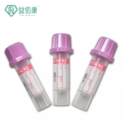 Tubo micro de la colección de la sangre del EDTA K3 de JINGZ 0.25ml-10ml con los casquillos cifrados color