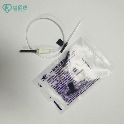 aguja de la mariposa de la colección de la sangre del negro 22G con un Wing Individual Package