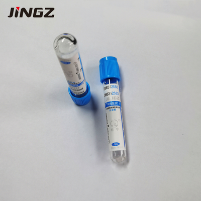 Prueba de laboratorio de citrato de sodio de vacío de recolección de sangre PT tubo con tapa azul