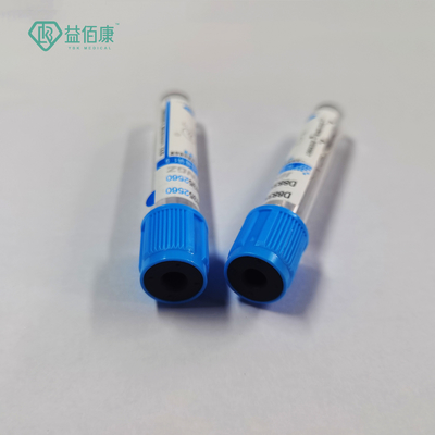 Prueba de laboratorio de citrato de sodio de vacío de recolección de sangre PT tubo con tapa azul