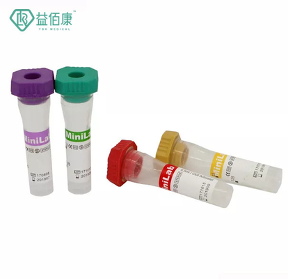 los tubos pediátricos del drenaje de la sangre de 0.25ml 0.5ml 0.1ml no limpian el tubo de ensayo de la sangre con la aspiradora del EDTA