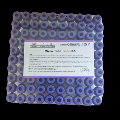 Pequeña botella de la muestra del EDTA de Mini Pediatric Edta Tubes 8*45m m PP