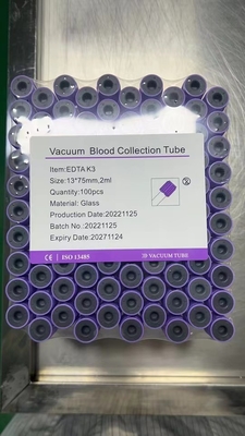 Tubos de cristal del ANIMAL DOMÉSTICO del fabricante 0.5-10ml del tubo del EDTA de la colección de la sangre de Vacuum
