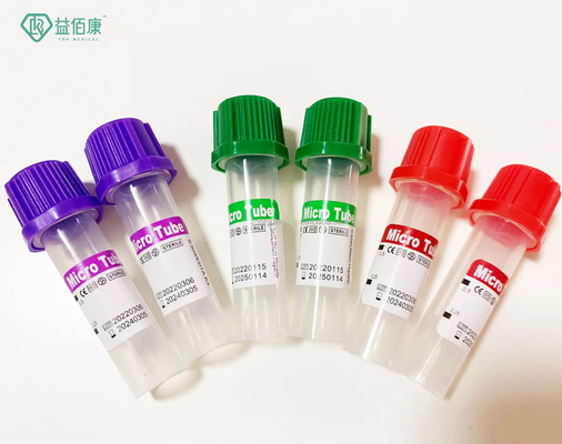 Tubos de recolección de sangre para uso médico no con vacío 0.25 ml 0.5 ml 1 ml EDTA K2K3 / tubos de gel