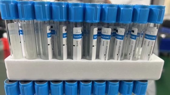 Activador del coágulo de la botella del análisis de sangre del OEM 100pcs/Rack/citrato de sodio/heparina/fluoruro adictivos