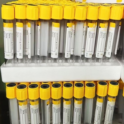 La fábrica impresa amarilla FSC del tubo de la colección de la sangre certificó