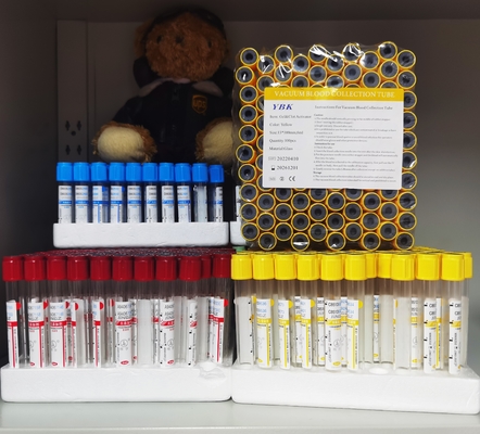 Tubo de la colección de la muestra de sangre del EDTA con el activador del coágulo/el citrato de sodio/la heparina/el fluoruro 2-10ml