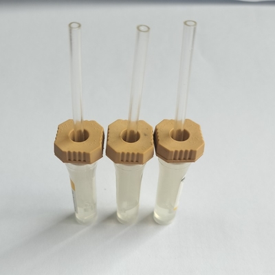 No limpie el tubo micro estéril del gel con la aspiradora para la colección de la sangre