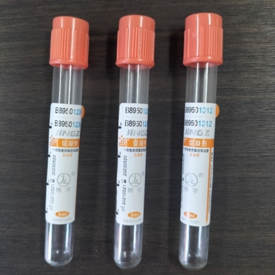 tubo rojo de coagulación con activador de coágulos 4 ml tubo de vidrio de vacío para mascotas