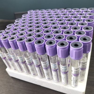 Tubo de lavanda K2 EDTA Para 1 ml-10 ml de extracción de volumen Embalado en caja