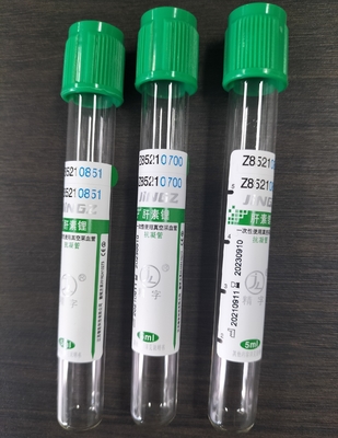 Vacuum Vial de análisis de sangre tubo de litio heparina OEM etiqueta 100pcs paquete 1-10ml
