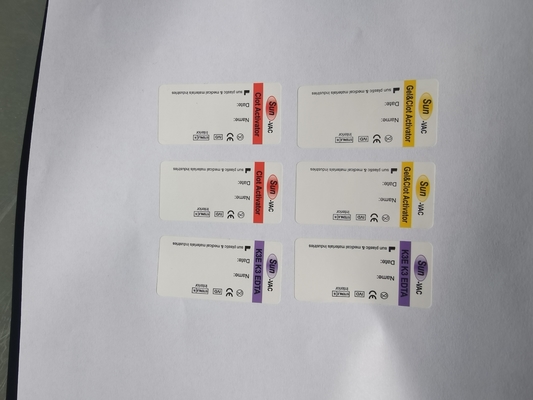 Etiquetas personalizadas de tubos de sangre con código de barras