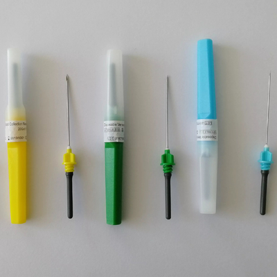 Aguja de acero inoxidable desechable para uso médico Abs Pe 20-23g para recolección de sangre