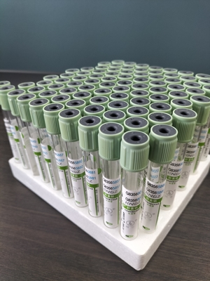 tubo médico para la recolección de sangre 2 ml-10 ml tubo de análisis de sangre de tapa verde claro con tapa de presión