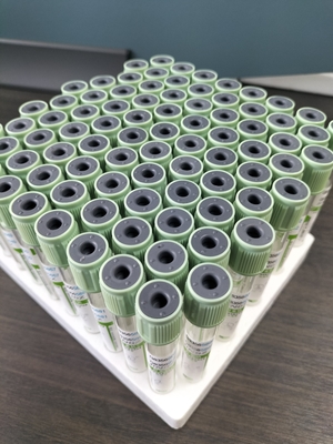 tubo médico para la recolección de sangre 2 ml-10 ml tubo de análisis de sangre de tapa verde claro con tapa de presión